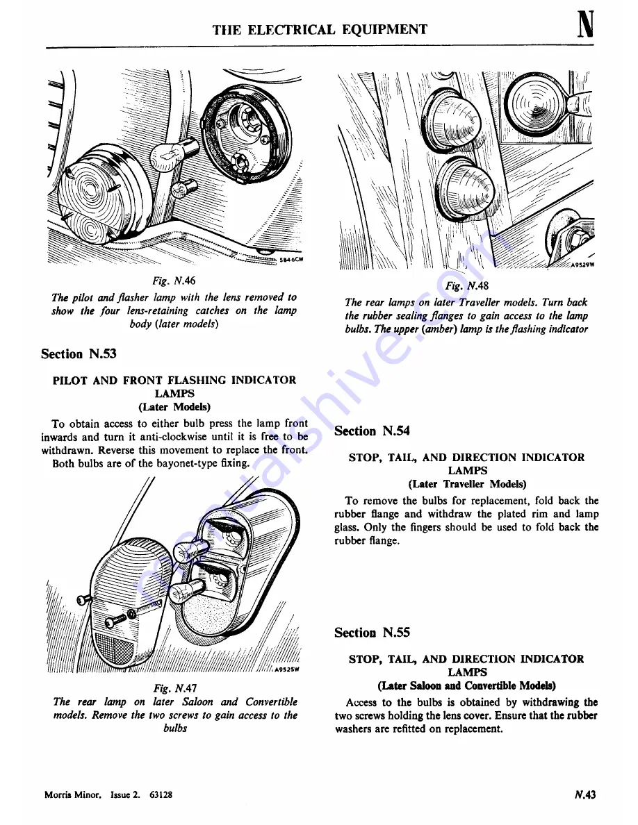 Morris Minor 1000 Workshop Manual Download Page 321