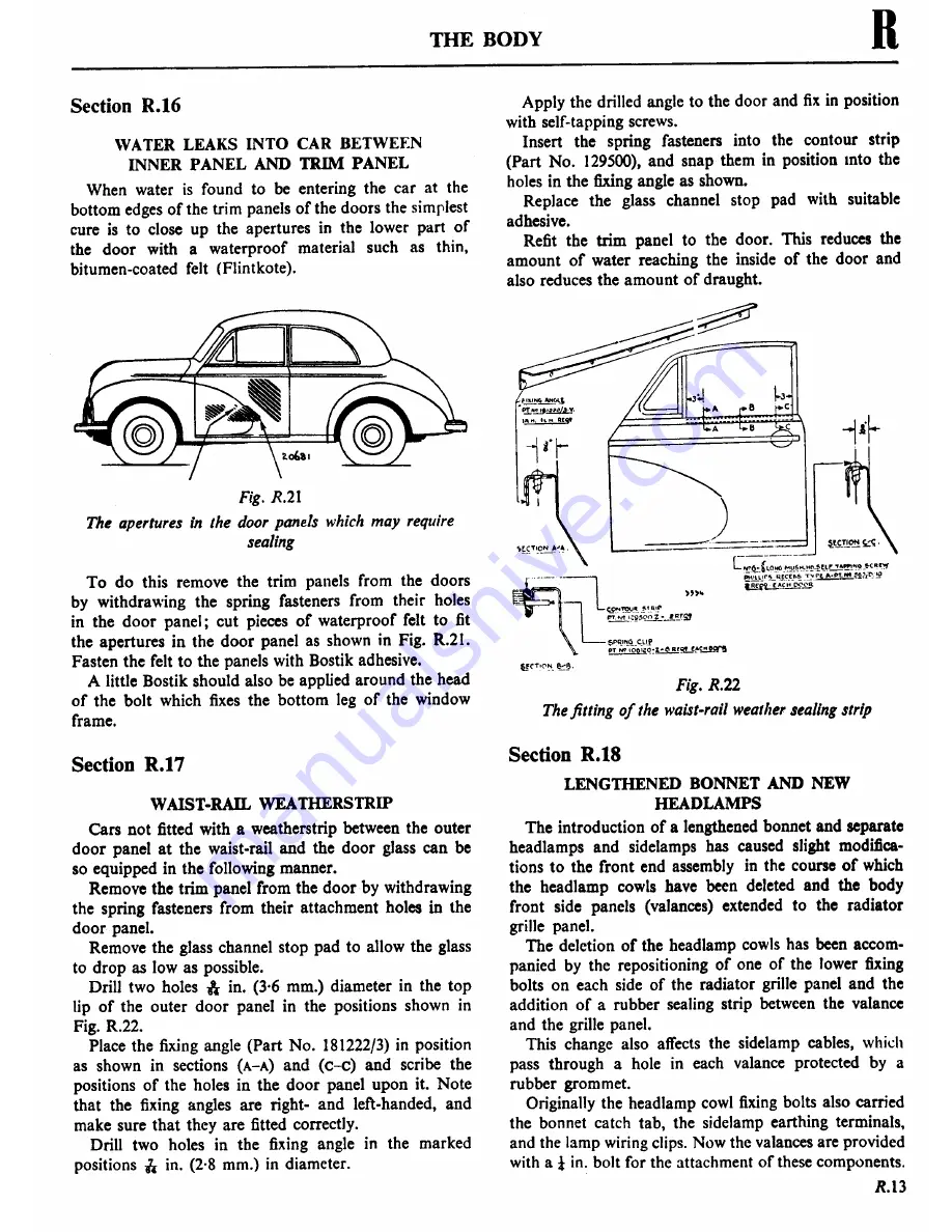 Morris Minor 1000 Workshop Manual Download Page 381