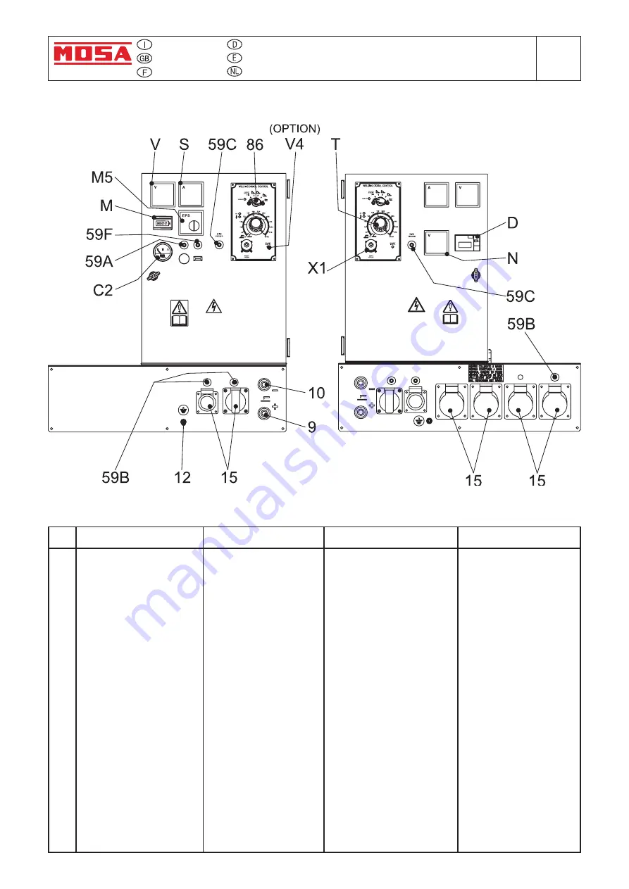 Mosa DSP 2x400 PS-PL Use And Maintenance Manual Download Page 24