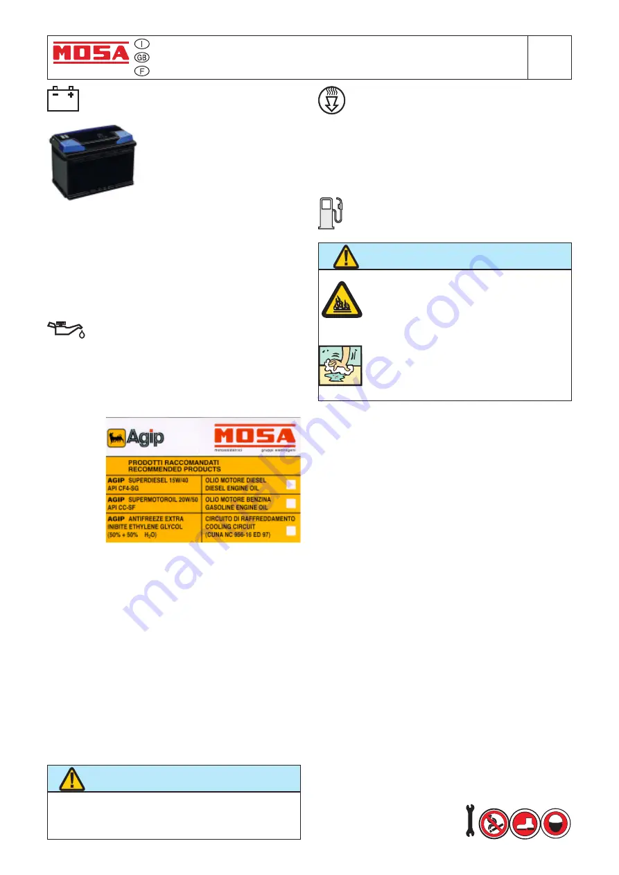 Mosa DSP 400 YSX Use And Maintenance Manual Download Page 19