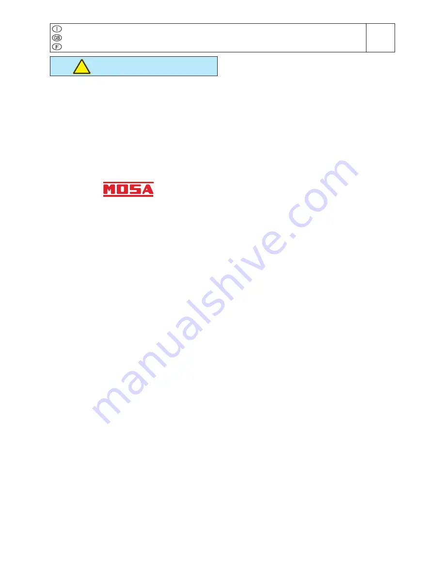 Mosa DSP 500 PS Use And Maintenance Manual Download Page 5