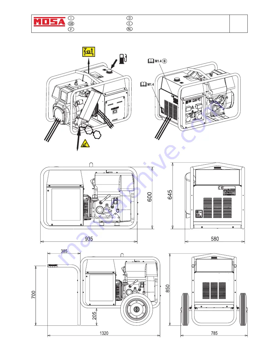 Mosa GE 10000 LD/GS Manual Download Page 14