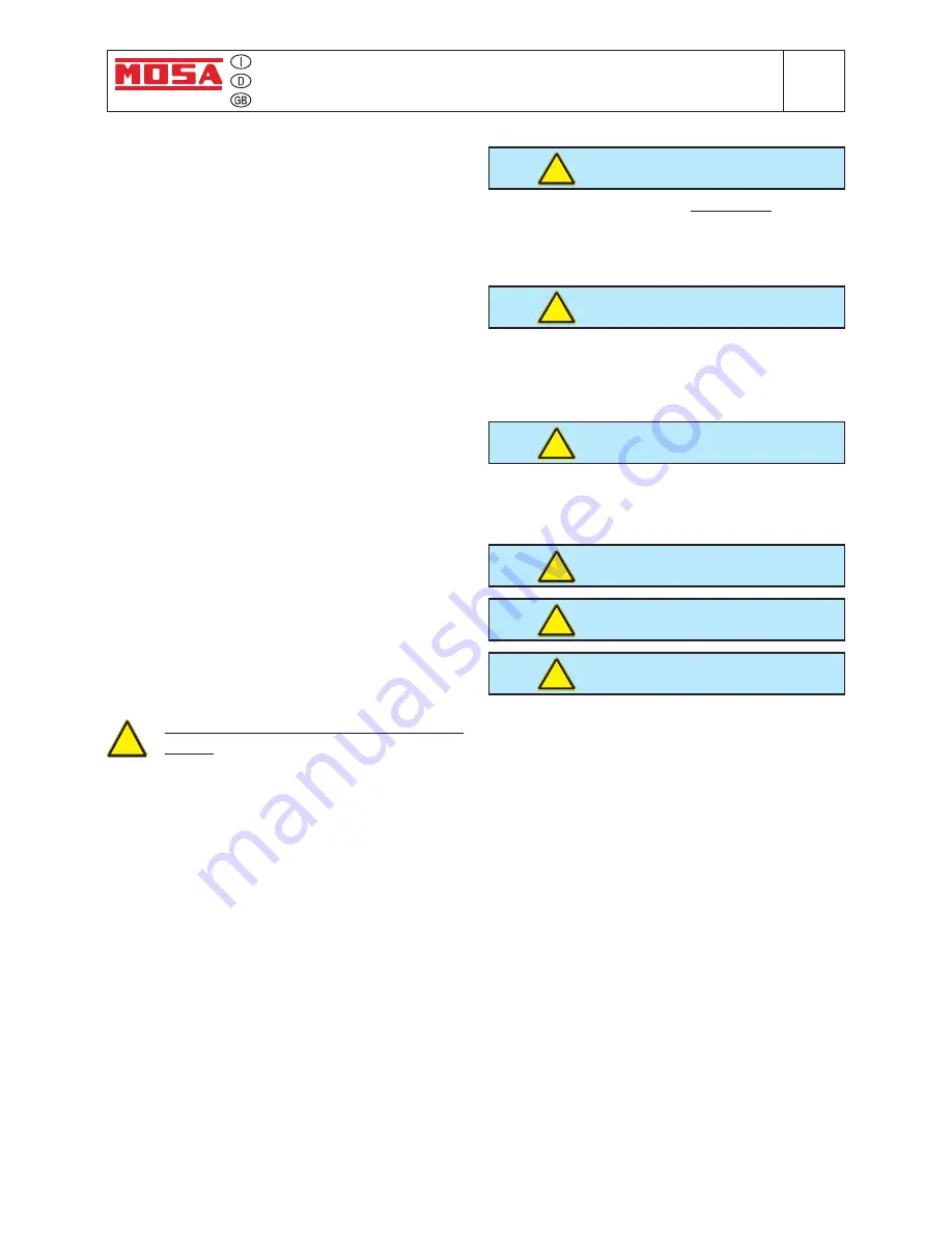 Mosa GE 10000 LD/GS Manual Download Page 122