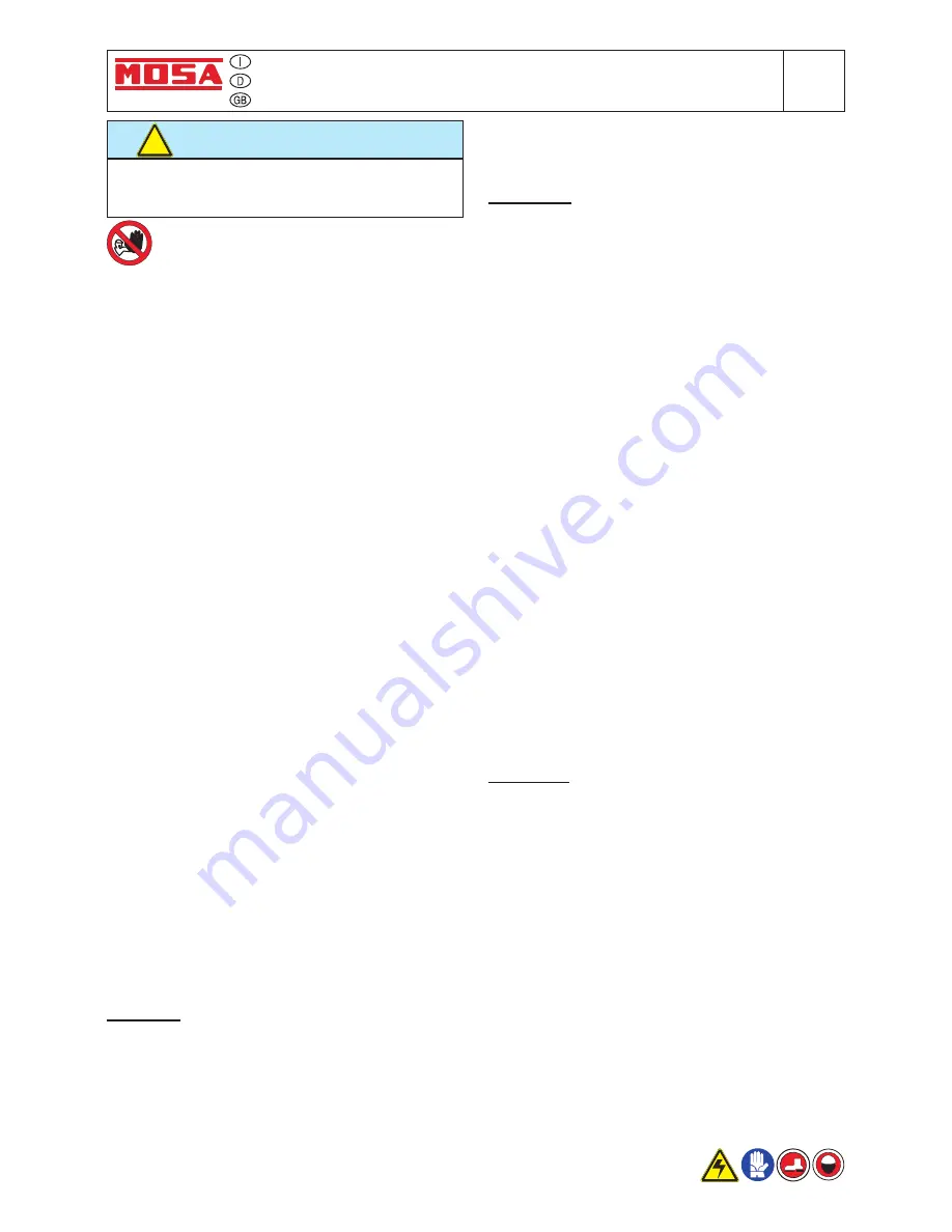 Mosa GE 10000 LD/GS Manual Download Page 134