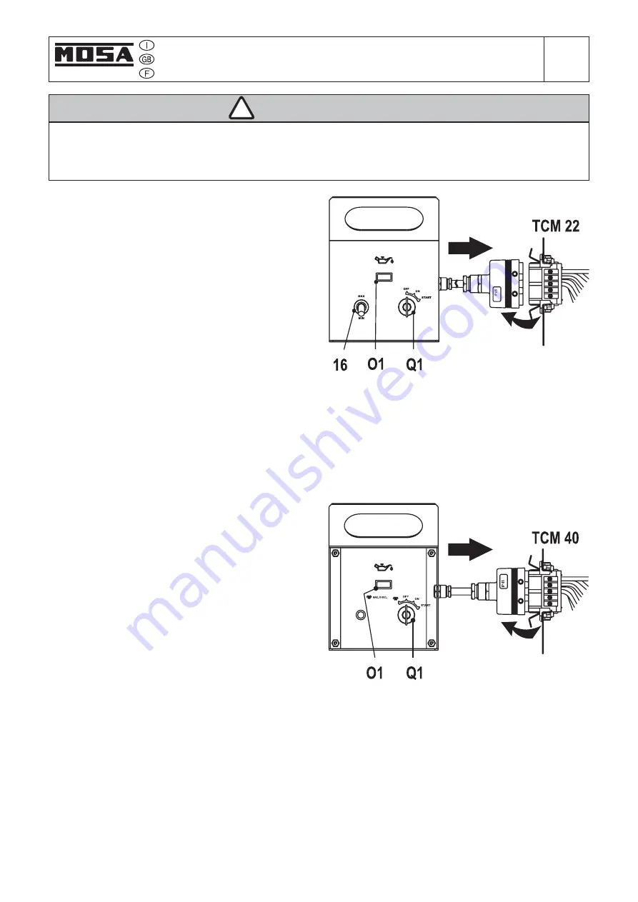 Mosa GE 14000 SXC/GS Use And Maintenance Manual, Spare Parts Catalog Download Page 26