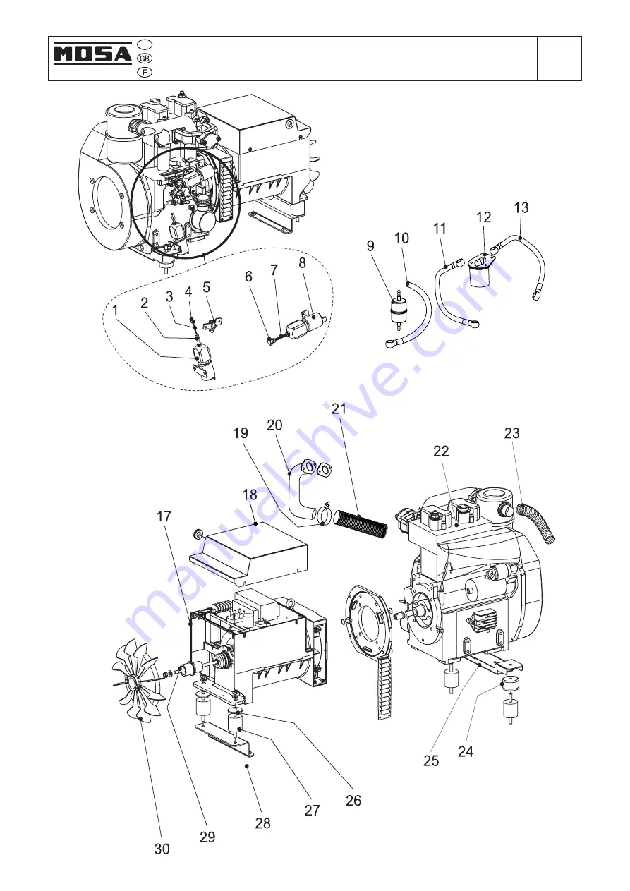 Mosa GE 14000 SXC/GS Use And Maintenance Manual, Spare Parts Catalog Download Page 40