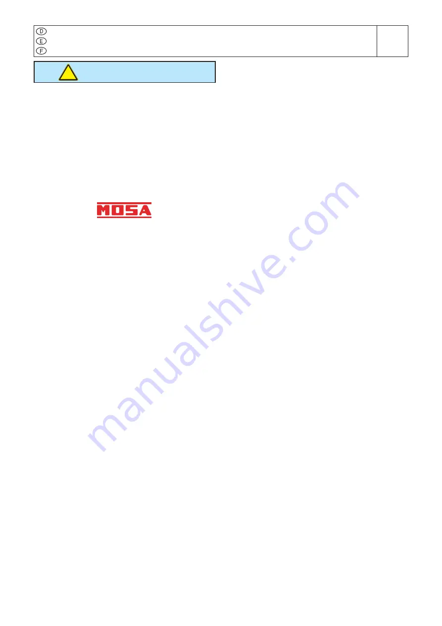 Mosa GE 4500 HBS Use And Maintenance Manual Download Page 83