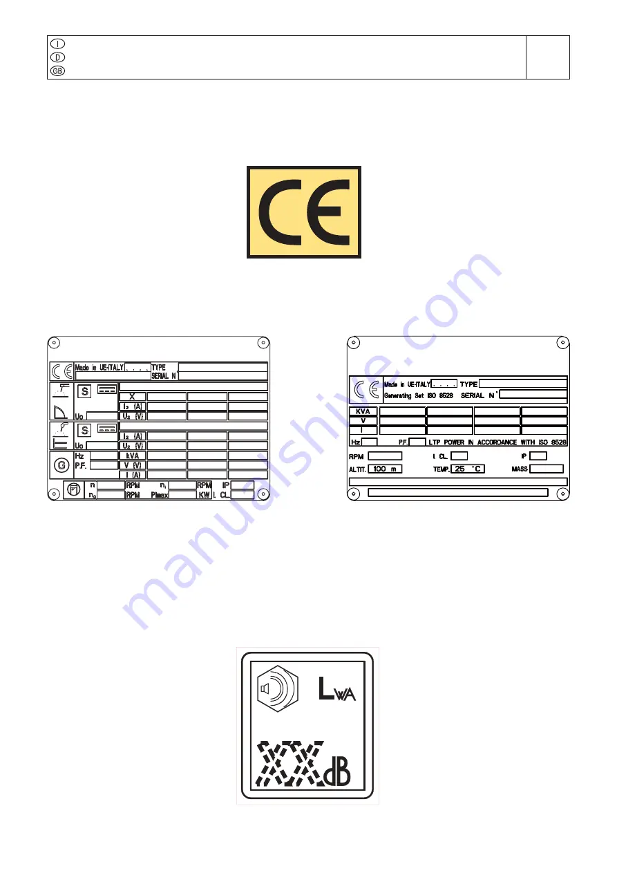 Mosa GE 4500 HBS Use And Maintenance Manual Download Page 111