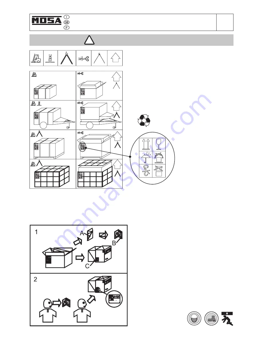 Mosa GE 6000 DES/GS-L Use And Maintenance Manual, Spare Parts Catalog Download Page 13