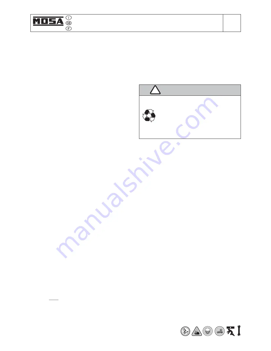 Mosa GE 6000 SX/GS User Manual Download Page 58