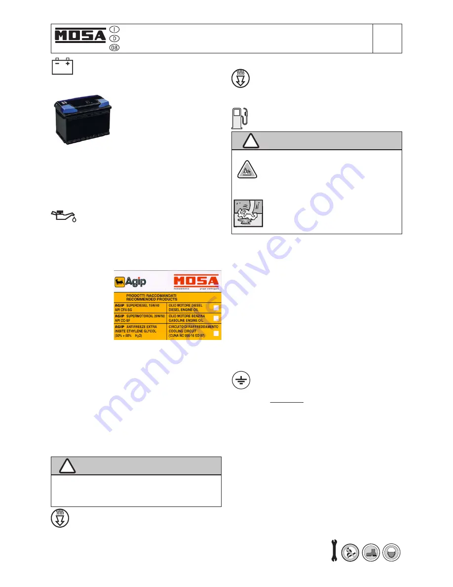 Mosa GE 6000 SX/GS User Manual Download Page 134