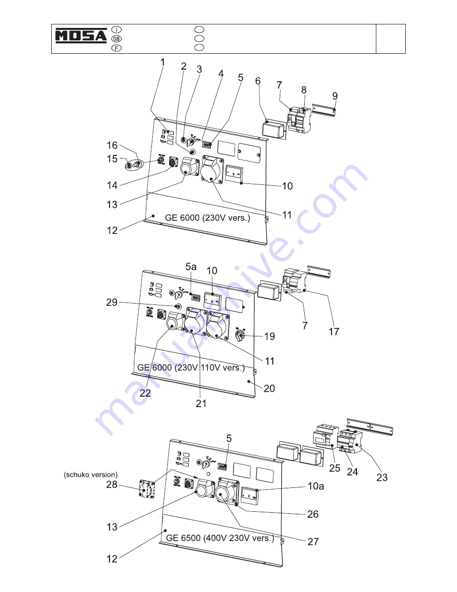 Mosa GE 6000 SX/GS Скачать руководство пользователя страница 158