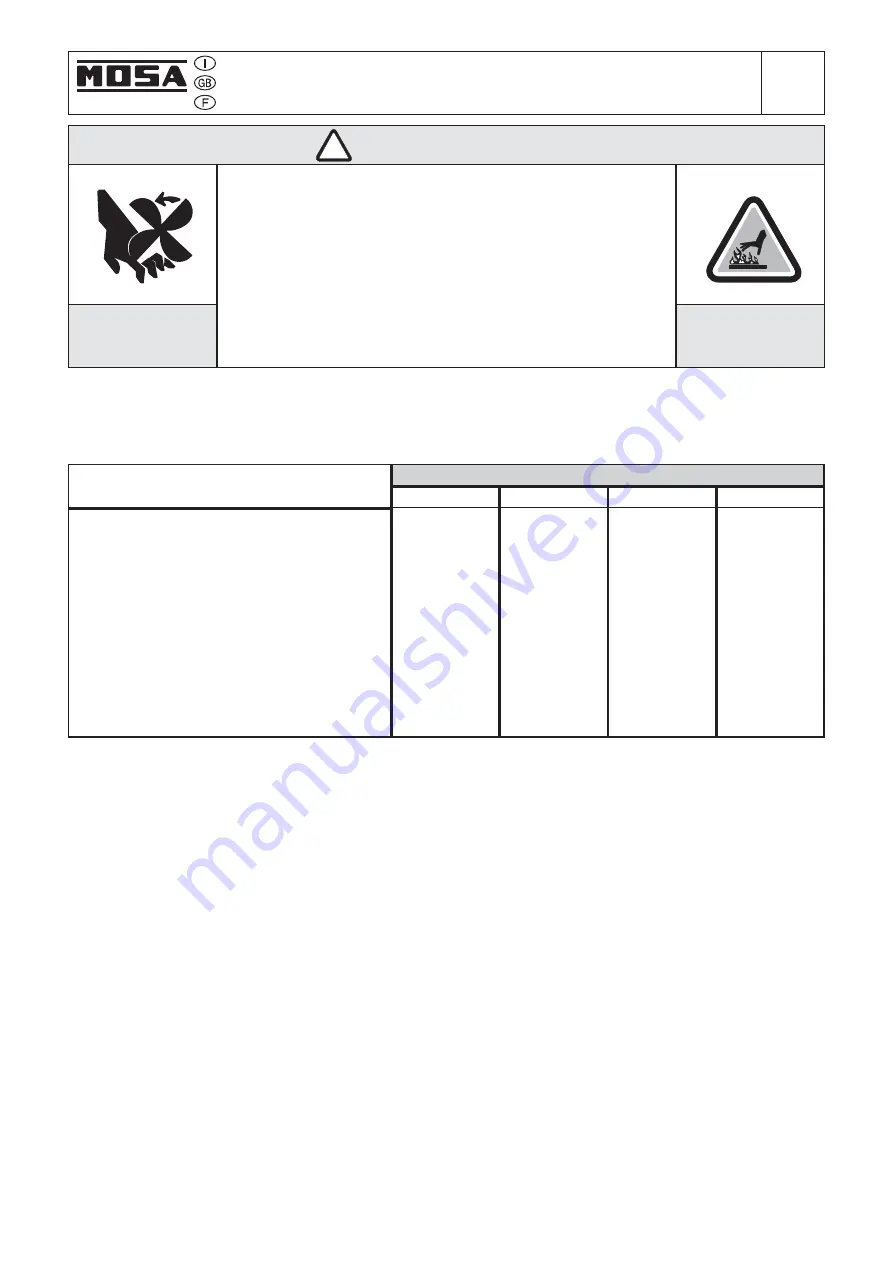 Mosa MS 200 S Use And Maintenance Manual Download Page 13