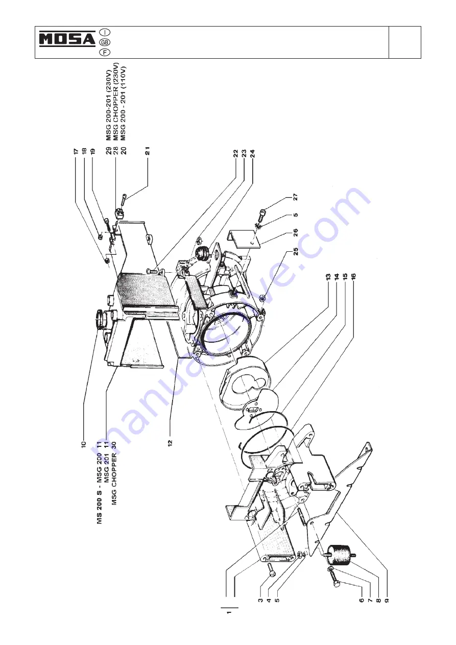 Mosa MS 200 S Use And Maintenance Manual Download Page 30