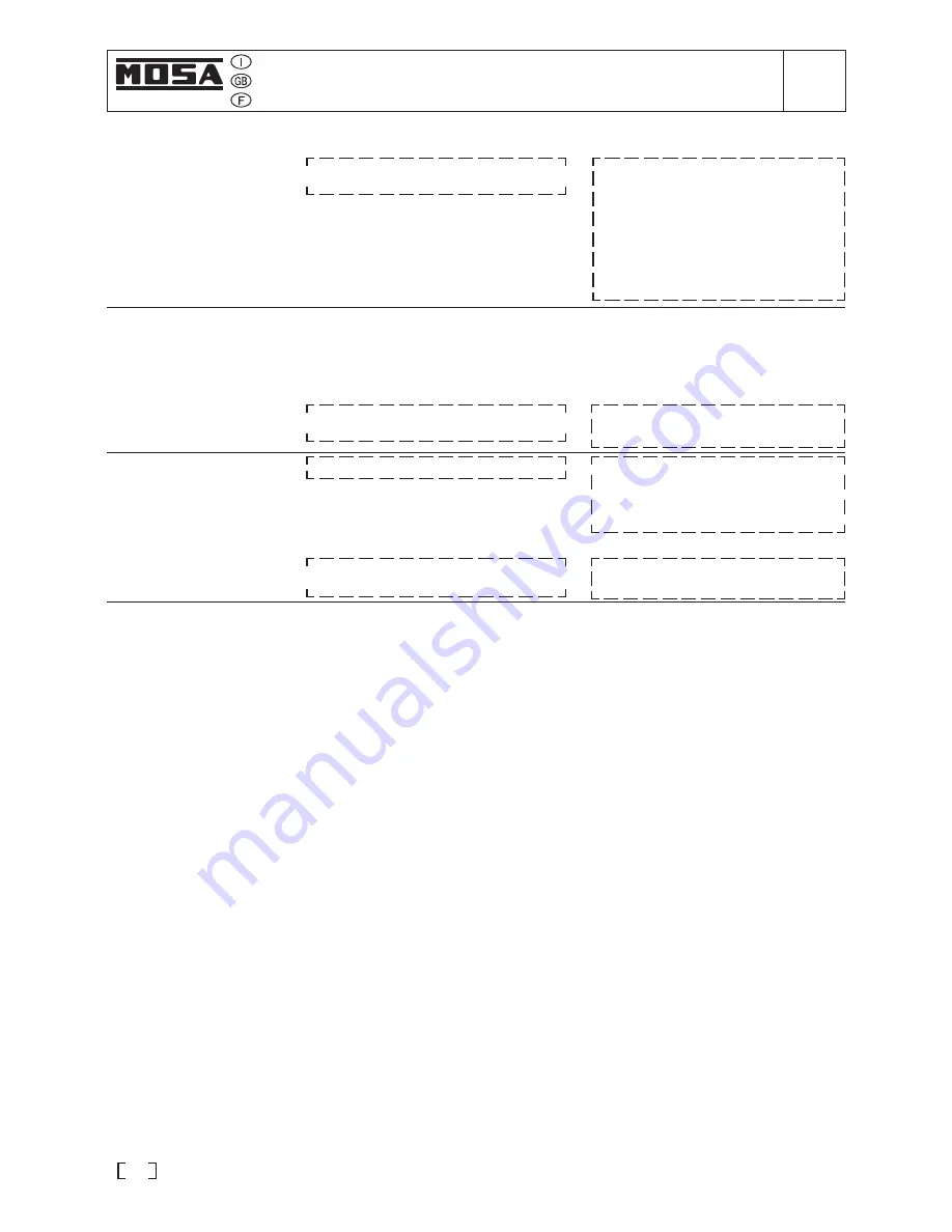 Mosa TS 300 SC-SXC Use And Maintenance Manual, Spare Parts Catalog Download Page 35