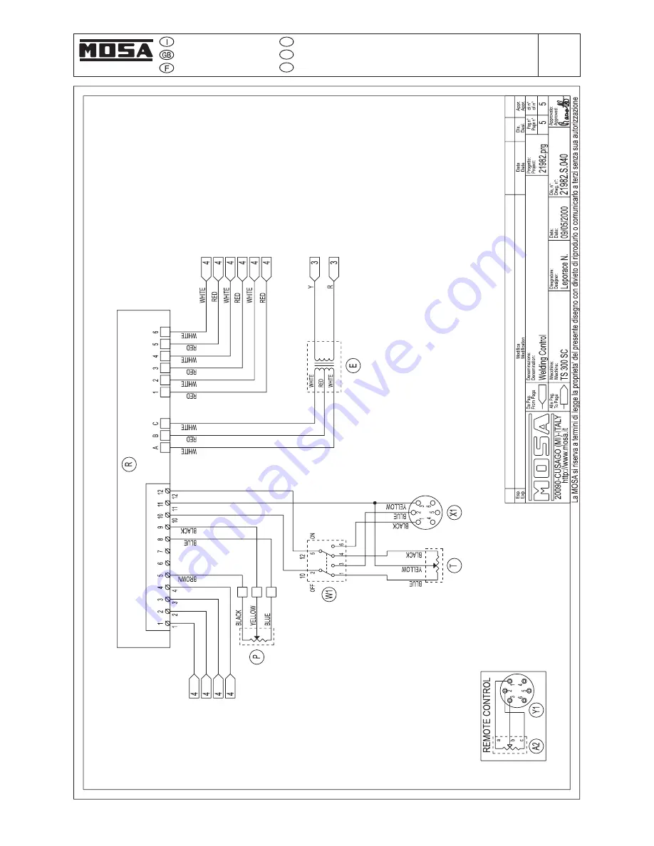 Mosa TS 300 SC-SXC Скачать руководство пользователя страница 49