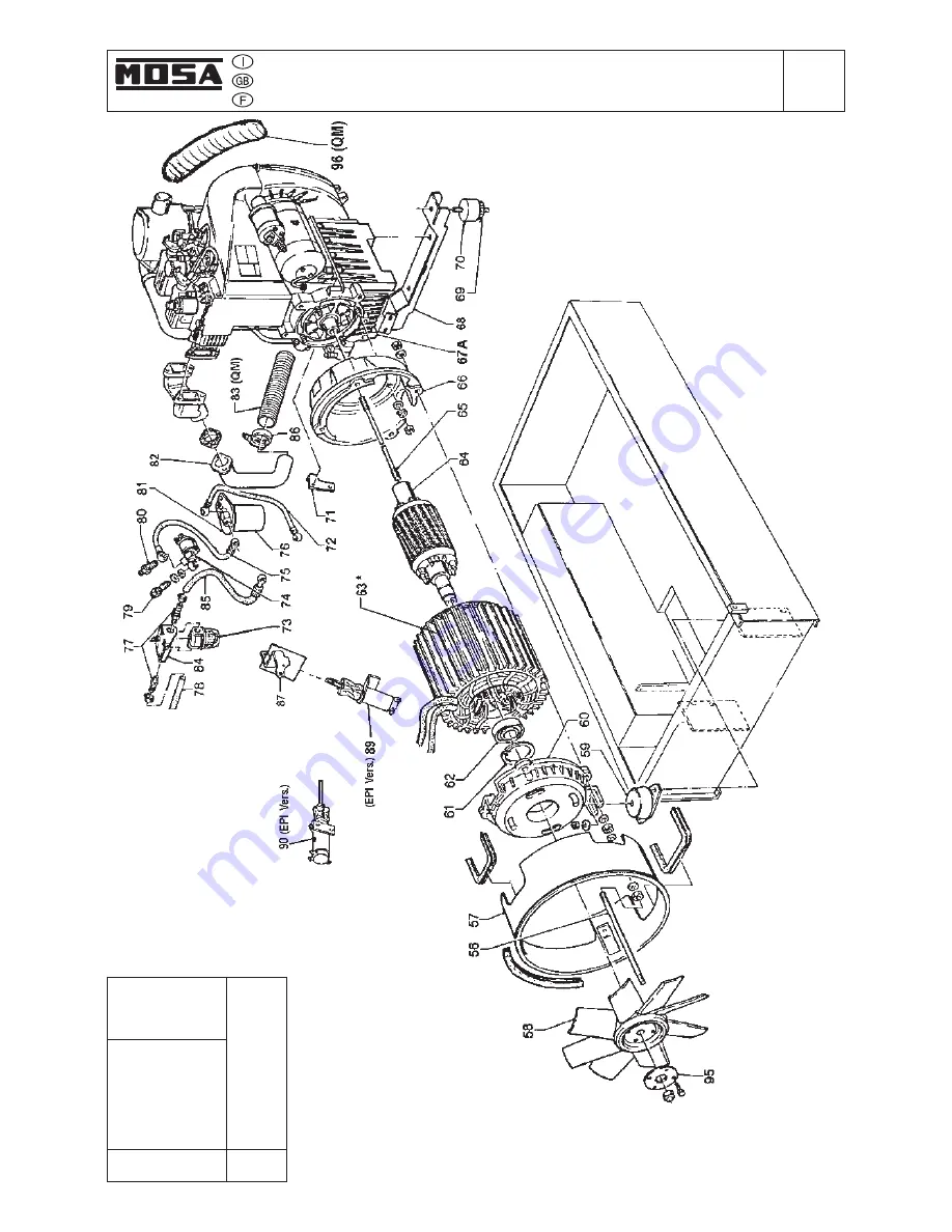 Mosa TS 300 SC-SXC Use And Maintenance Manual, Spare Parts Catalog Download Page 54