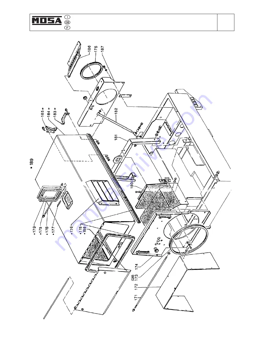 Mosa TS 300 SC-SXC Use And Maintenance Manual, Spare Parts Catalog Download Page 60