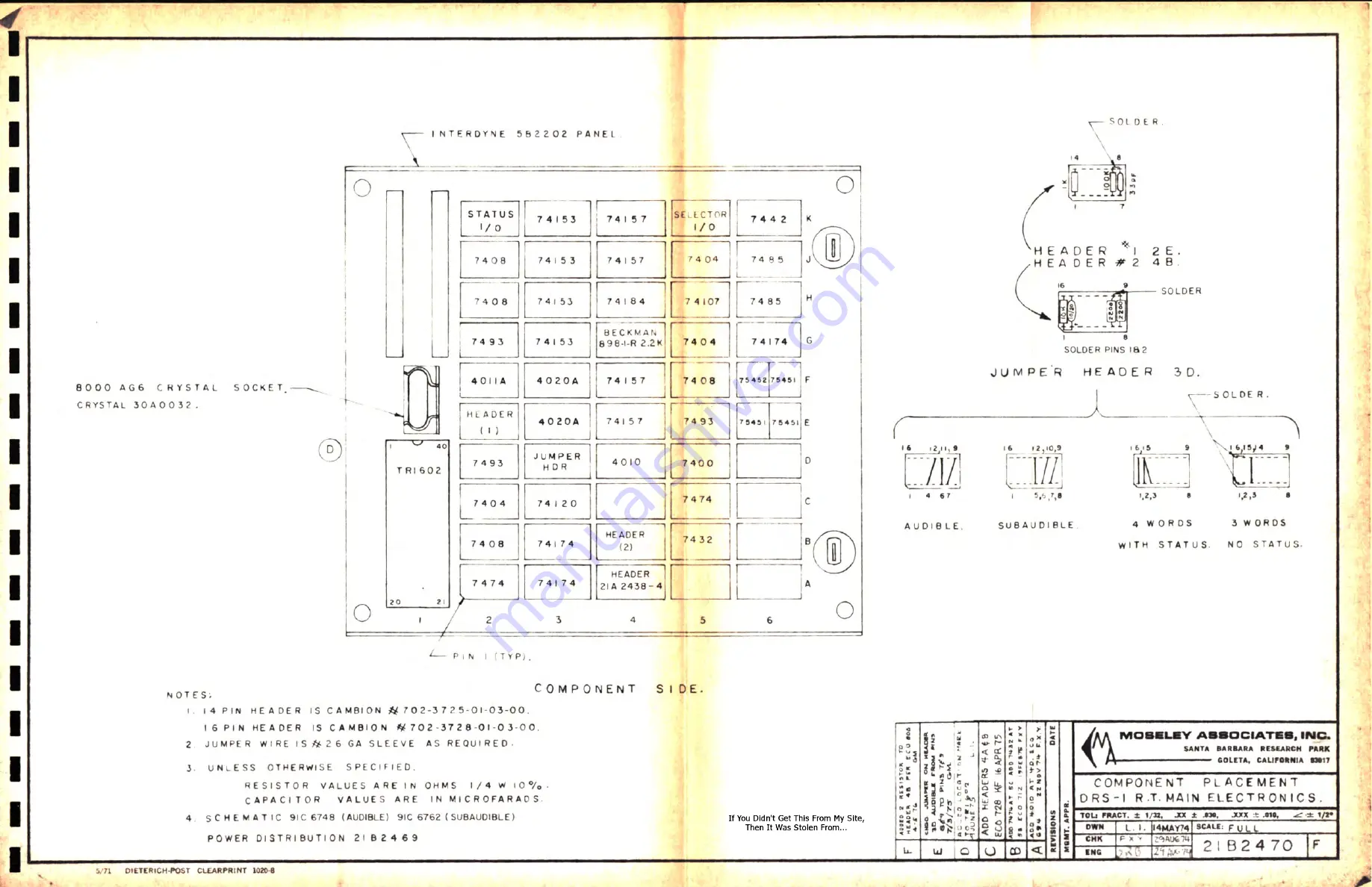 Moseley DRS-1A Instruction Manual Download Page 97