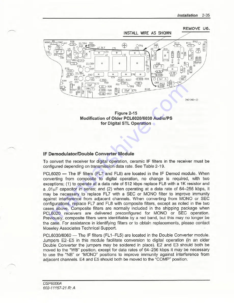 Moseley DSP6000A Скачать руководство пользователя страница 65