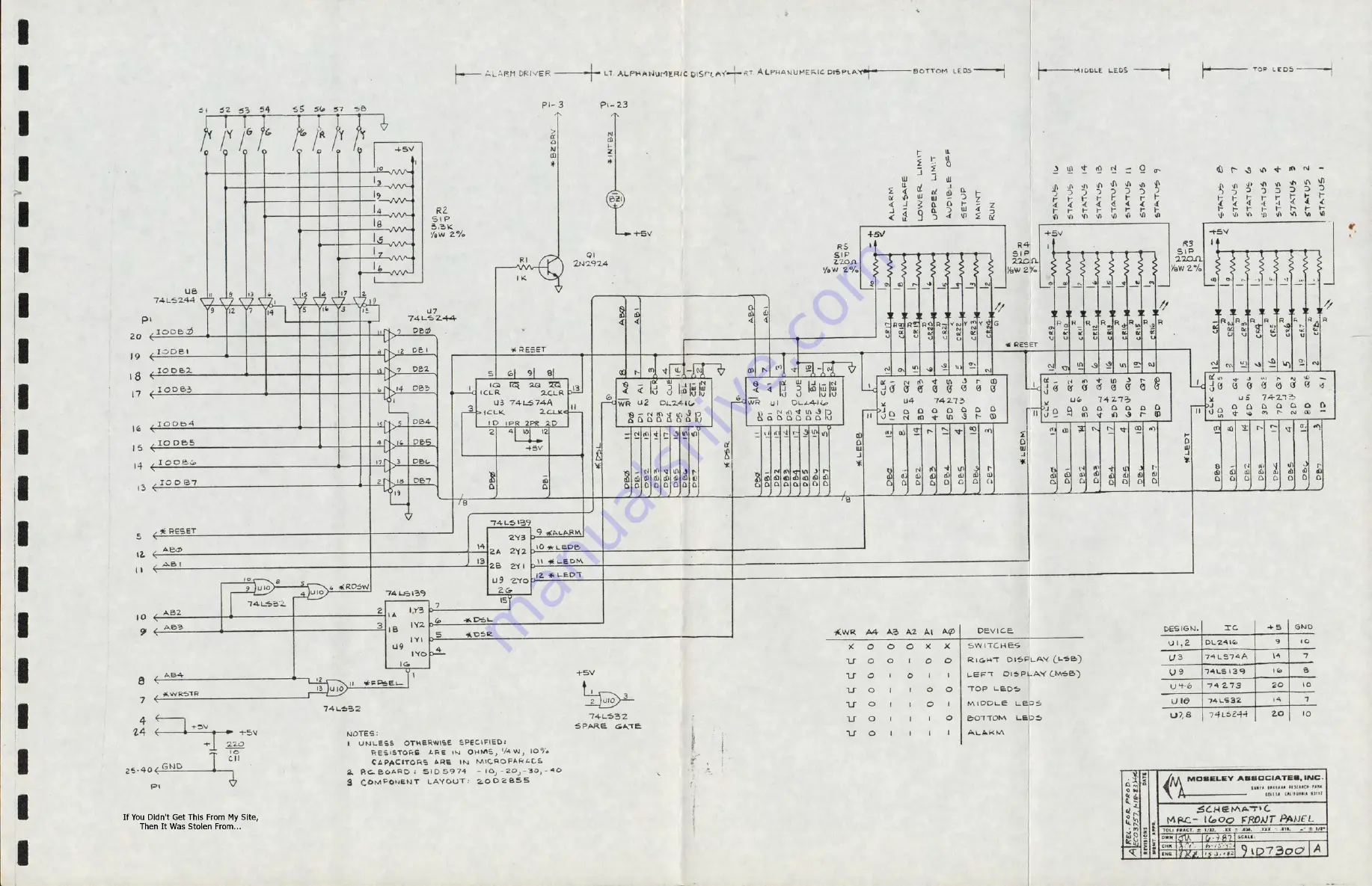 Moseley MRC-1600 Manual Download Page 96