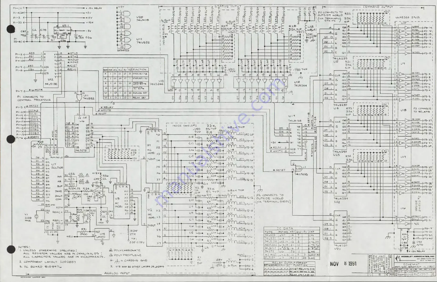 Moseley MRC1620 Technical Manual Download Page 113