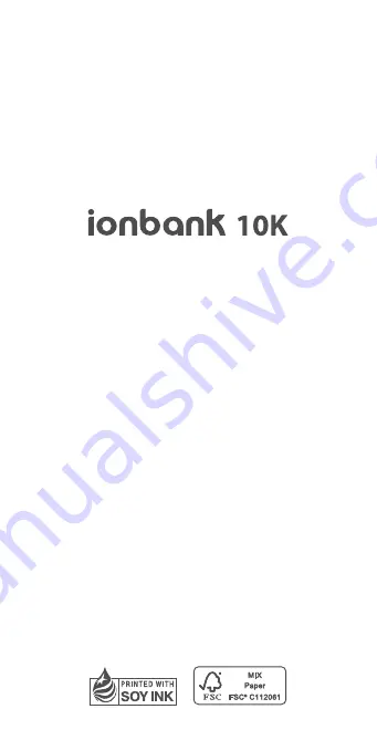 Moshi ionbank 10K Important Notes & Instructions Download Page 1