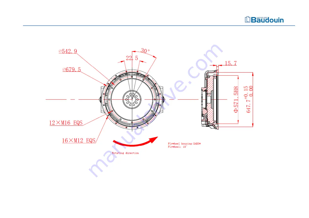 Moteurs Baudouin 12M26 Series Operation & Maintenance Manual Download Page 14