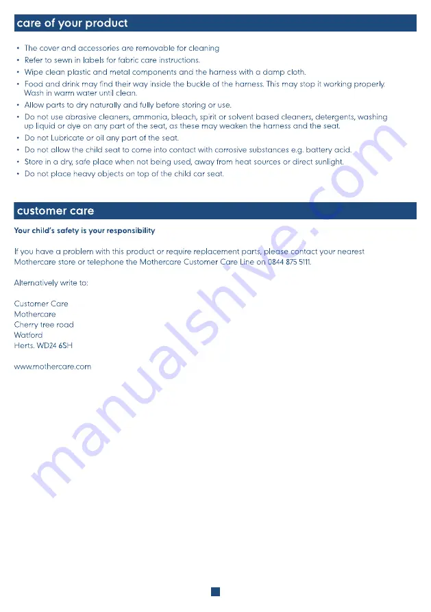 mothercare palma User Manual Download Page 28