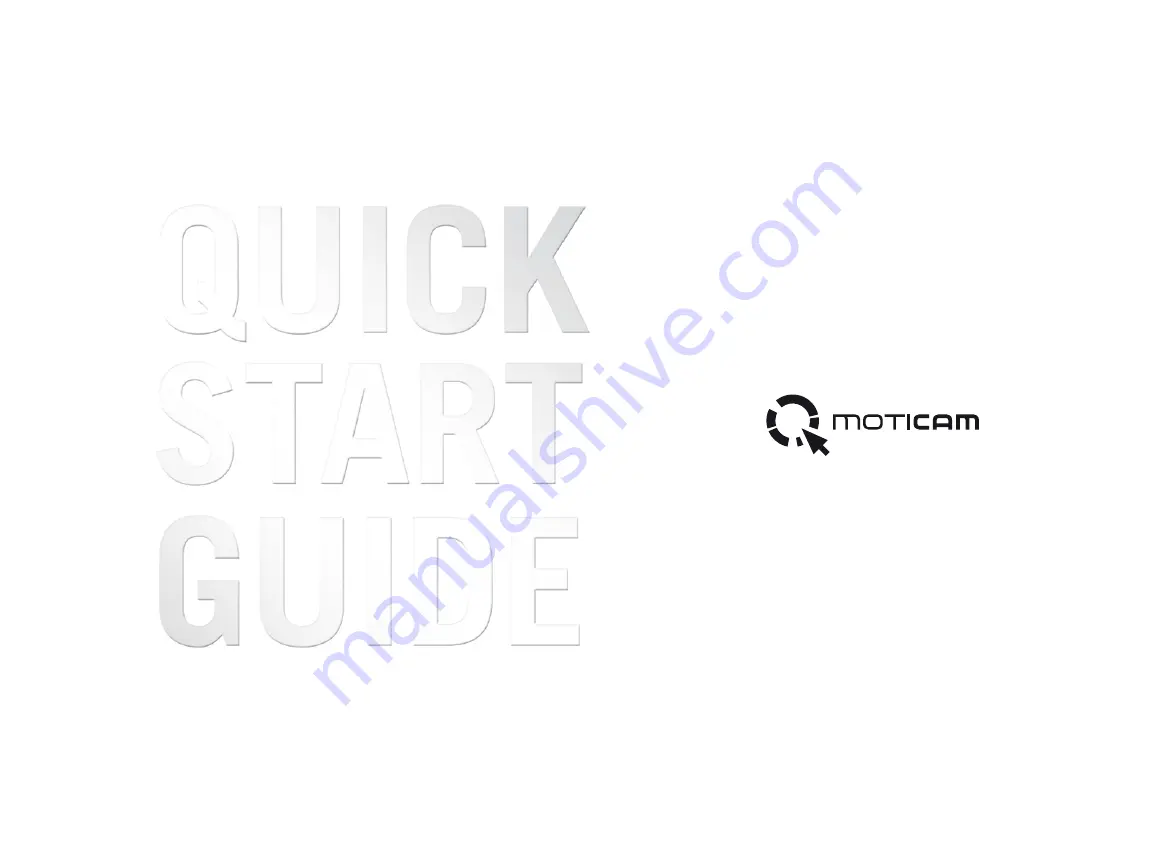 Motic Moticam 580 Quick Start Manual Download Page 1