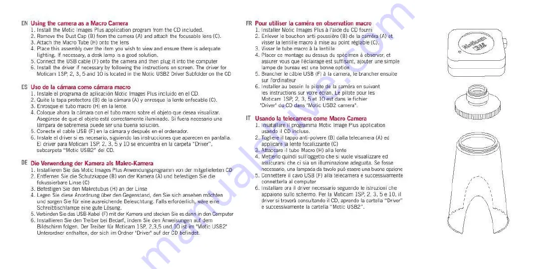 Motic moticam Quick Start Manual Download Page 5