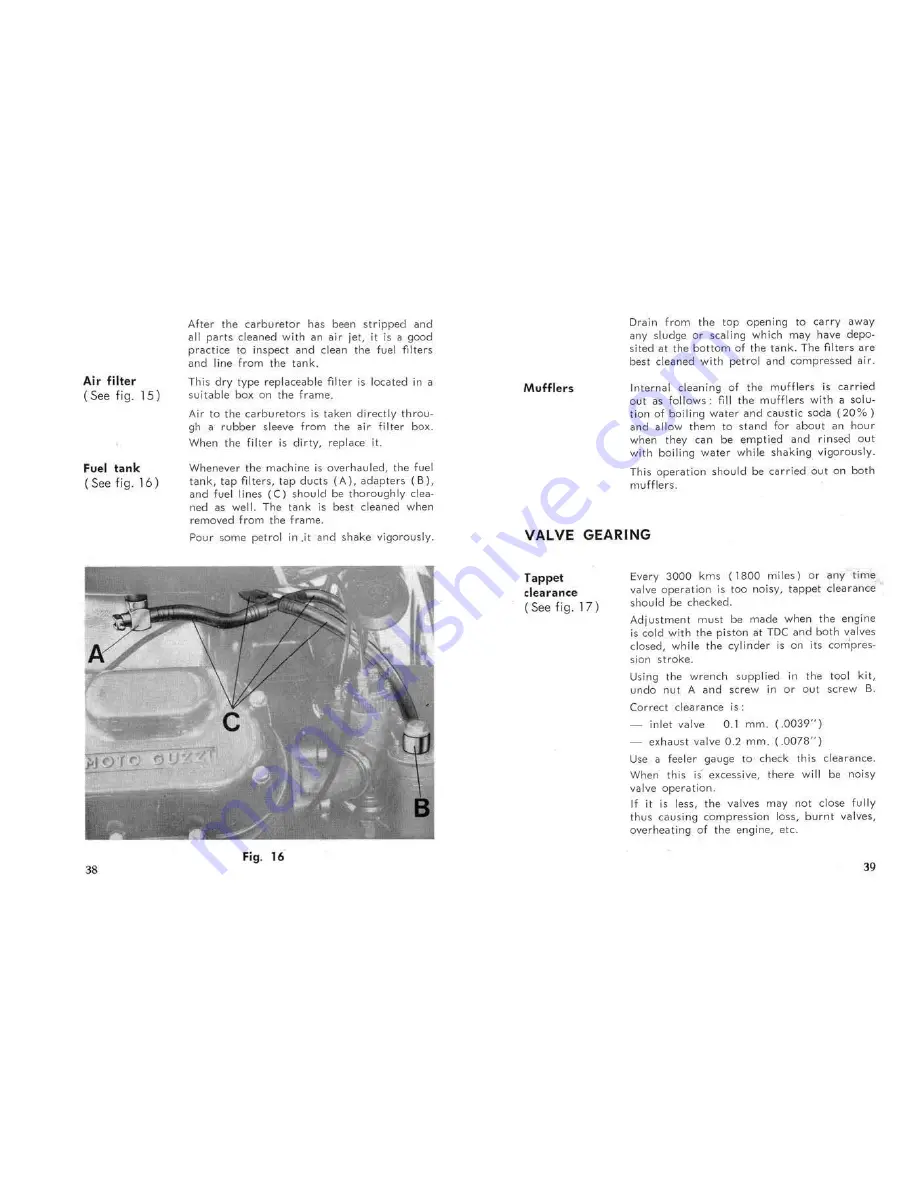 MOTO GUZZI 700 cc Twin V-7 Riders Manual Download Page 21