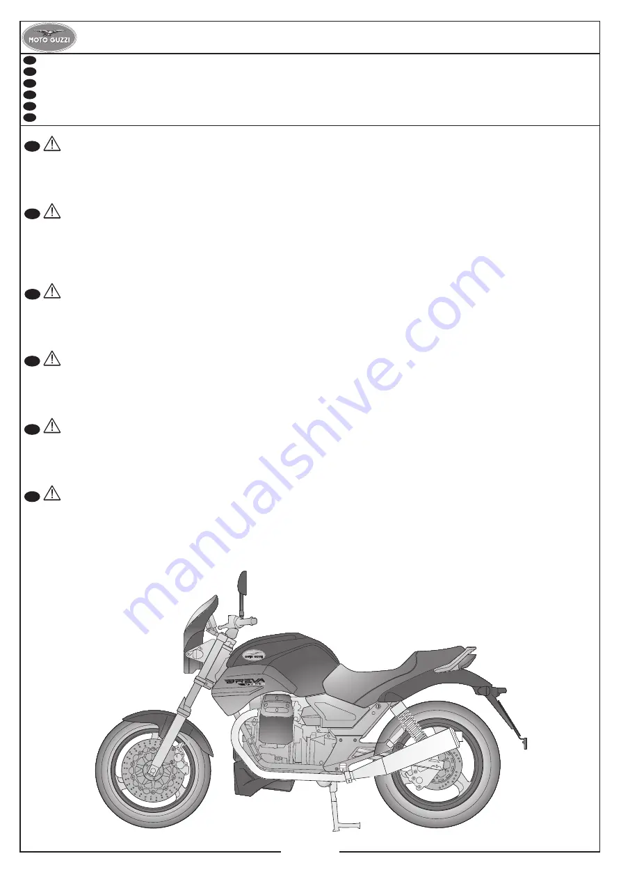 MOTO GUZZI 8877724 Instructions Manual Download Page 2