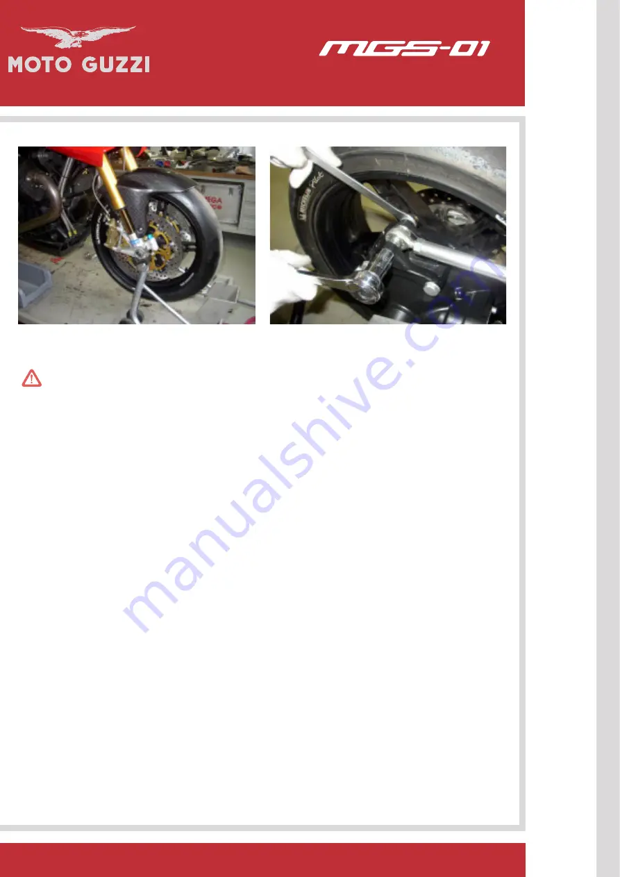 MOTO GUZZI MGS-01 2010 Owner'S Manual Download Page 82