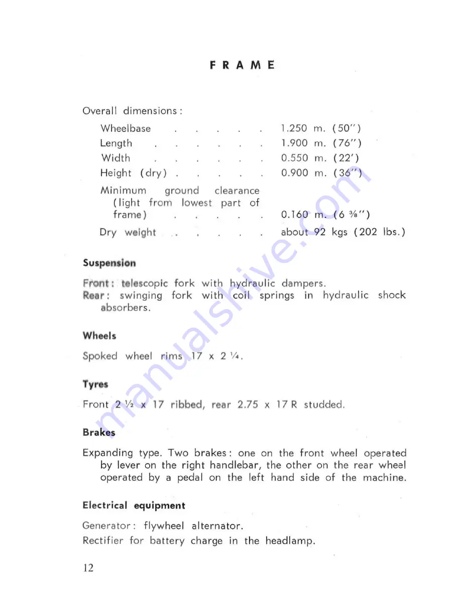 MOTO GUZZI Stornello sport 125 cc Owner'S Manual Download Page 14