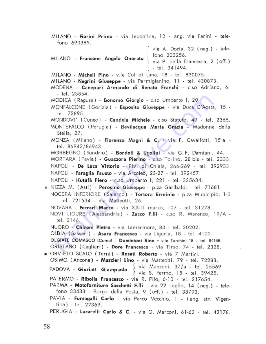 MOTO GUZZI Stornello sport 125 cc Owner'S Manual Download Page 58