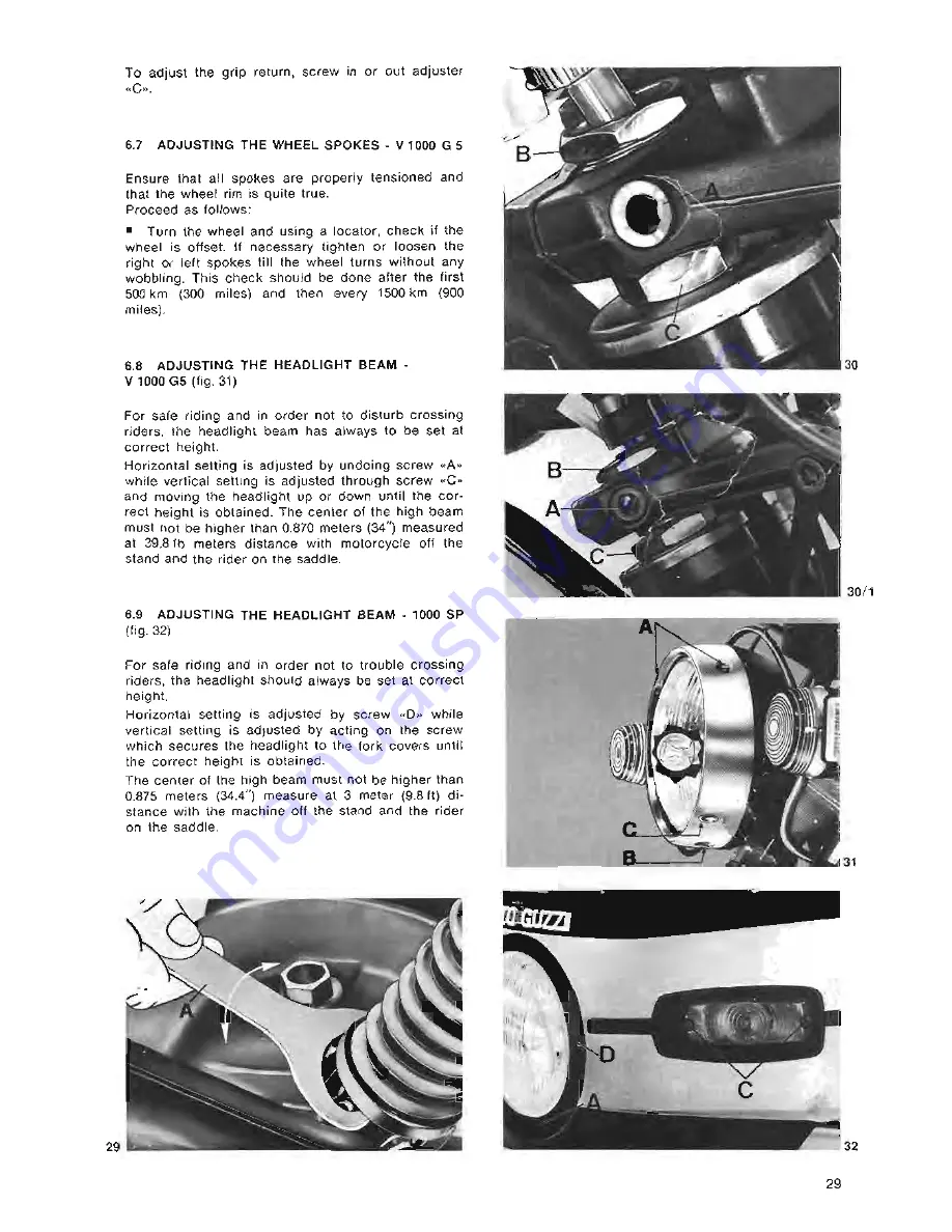 MOTO GUZZI V1000 G5 Скачать руководство пользователя страница 31