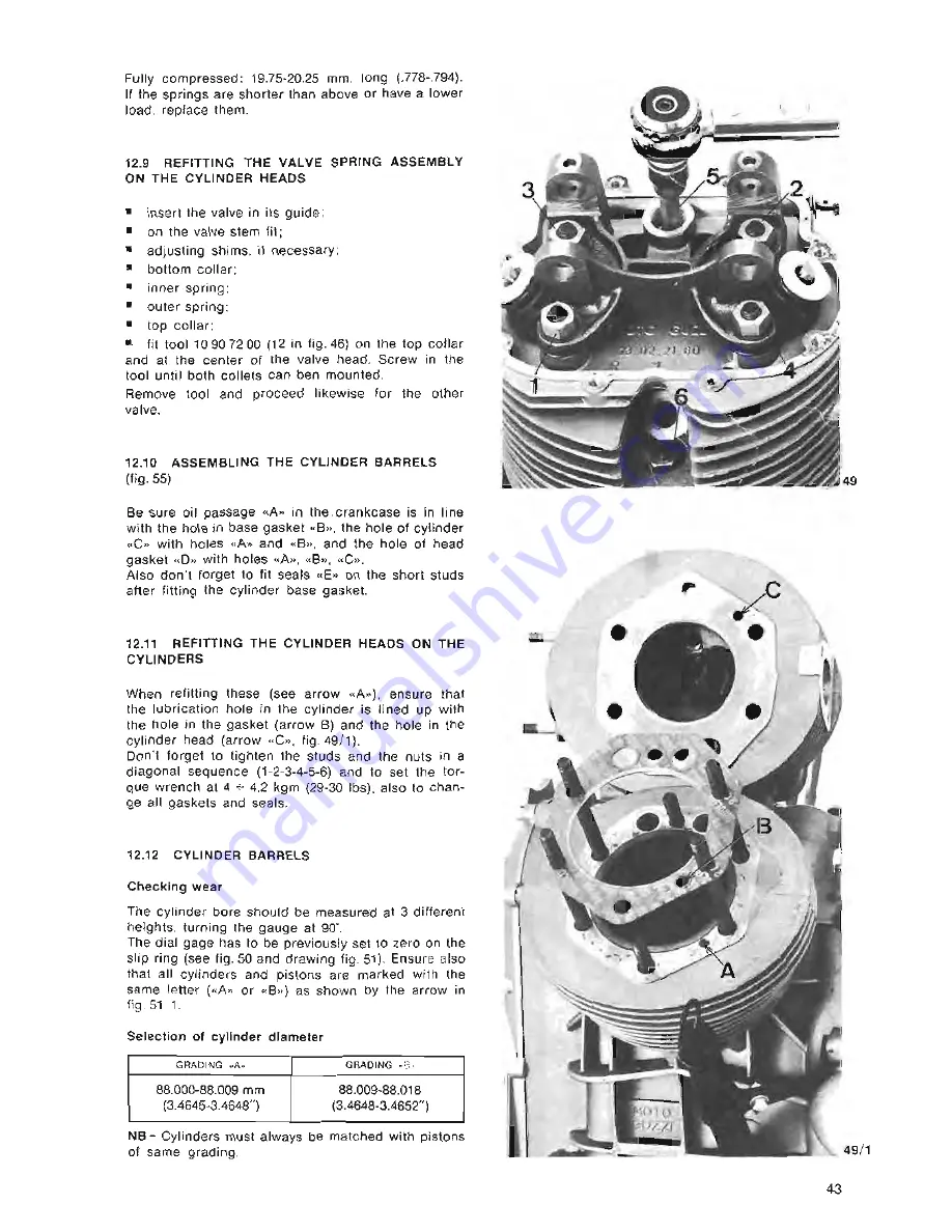 MOTO GUZZI V1000 G5 Workshop Manual Download Page 45