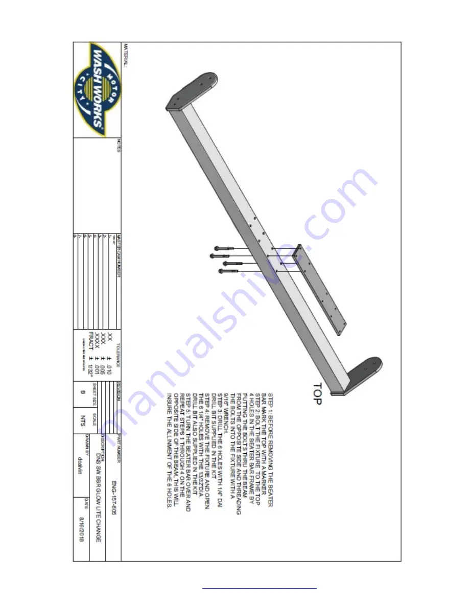 Motor City Wash Works DRY N'SHINE Installation Manual Download Page 55