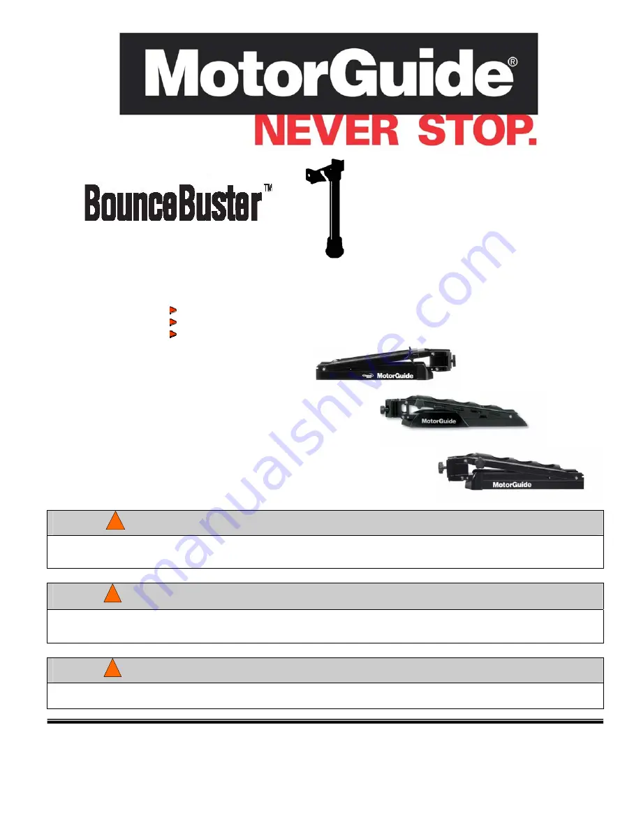 MotorGuide BounceBuster Original Owner'S Manual Download Page 1