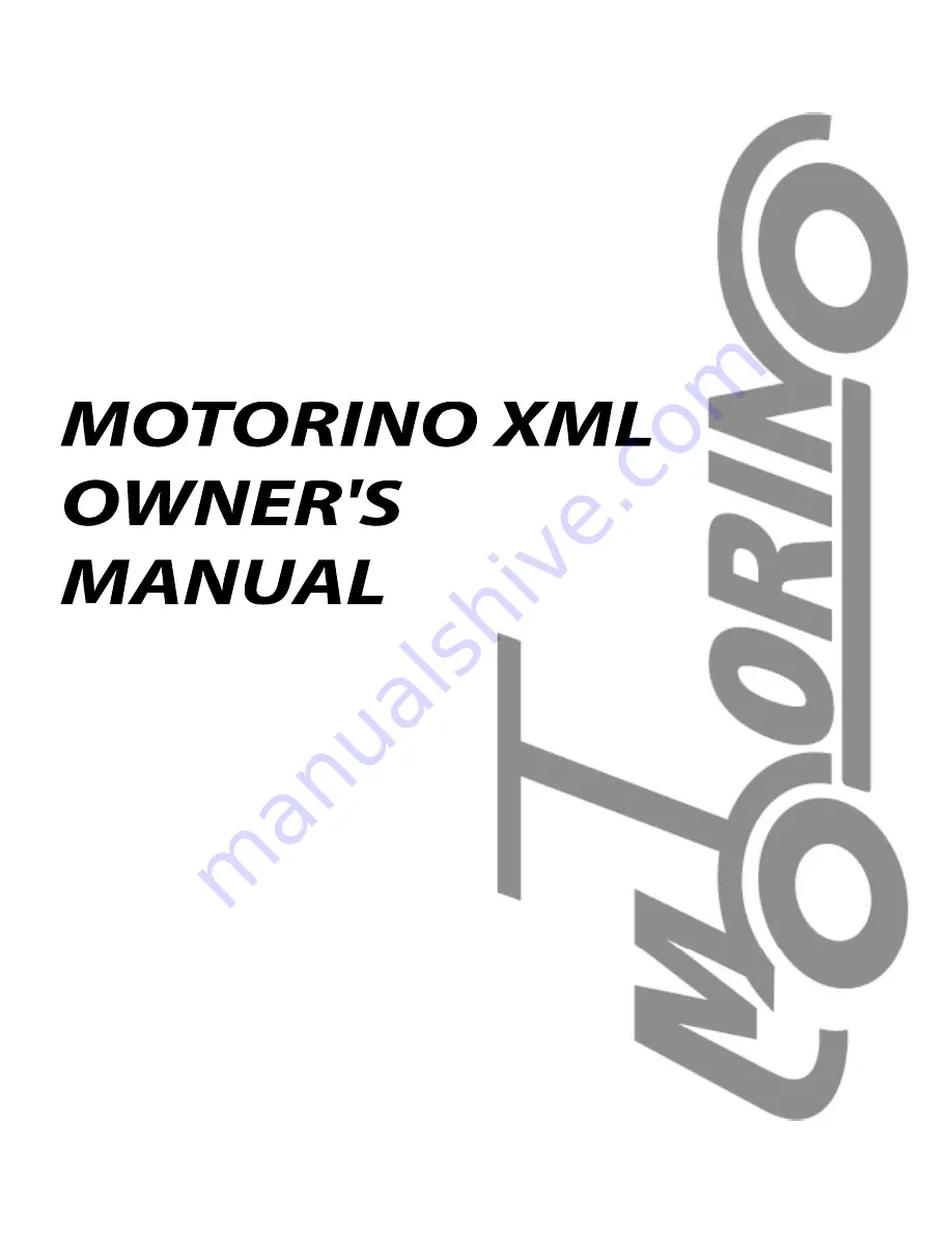 Motorino XMl Owner'S Manual Download Page 1