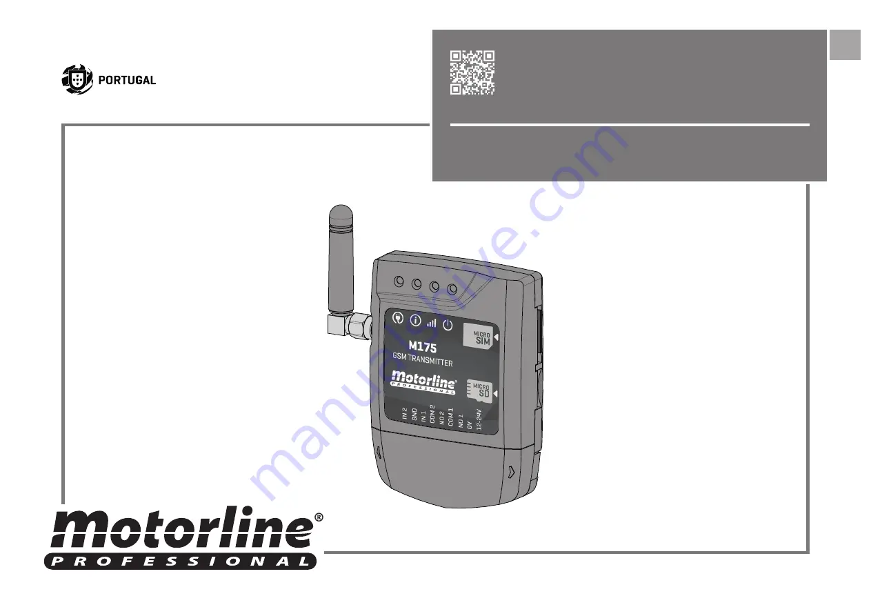 Motorline professional GSM-M175 User Manual Download Page 1