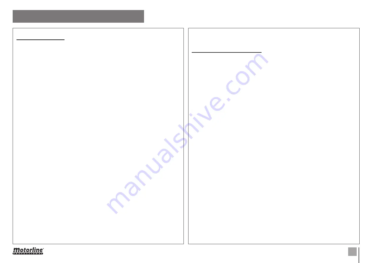 Motorline professional MC61SE Installer And User Manual Download Page 3