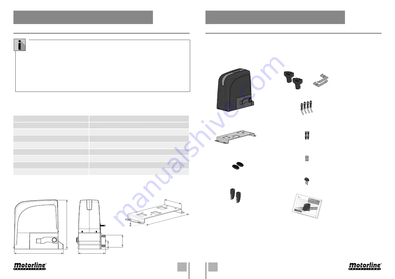 Motorline professional SLIDE1024 Скачать руководство пользователя страница 5