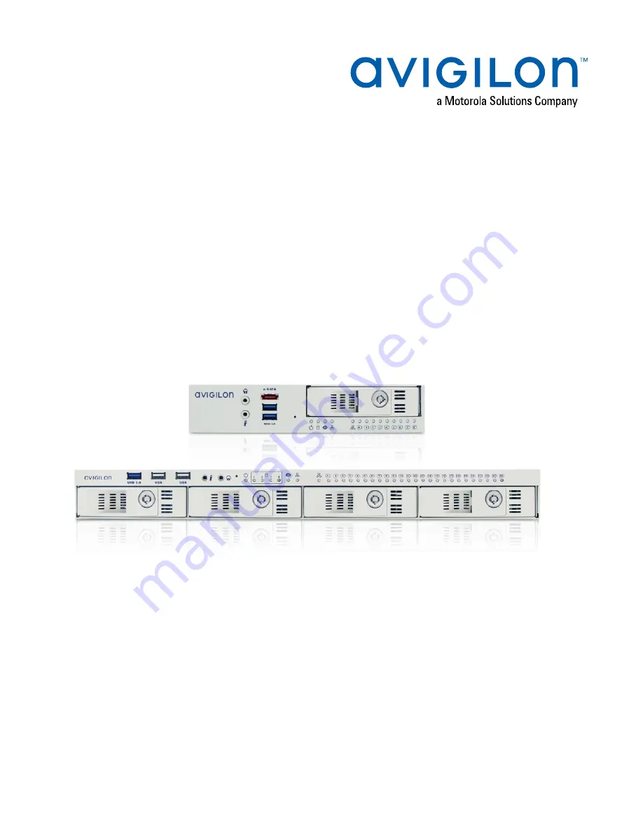 Motorola solutions Avigilon HD Video Appliance 2 Series User Manual Download Page 1