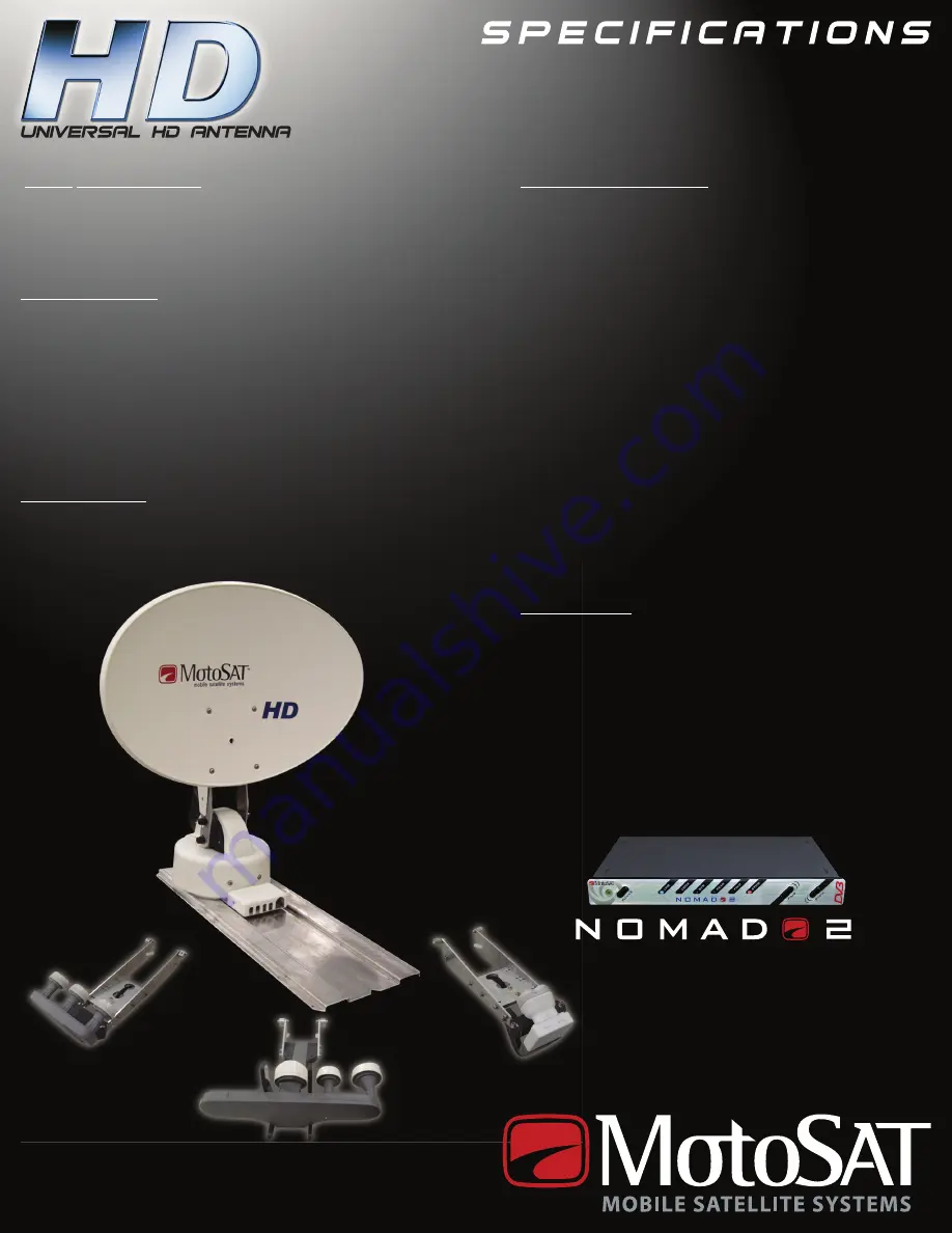 MotoSAT HD Universal Mount HD-DP3 Specifications Download Page 2