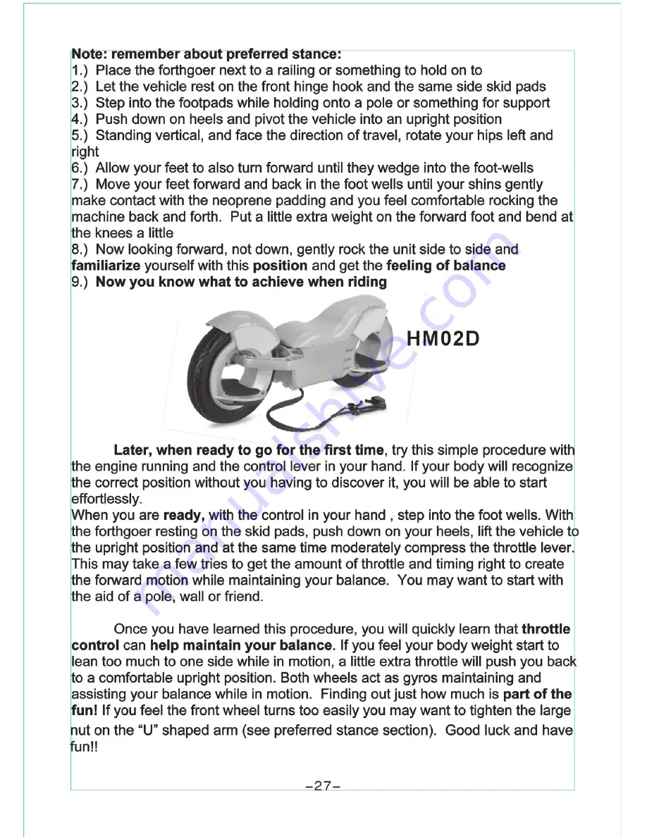 MotoTec Wheelman HM01Q Manual Download Page 29