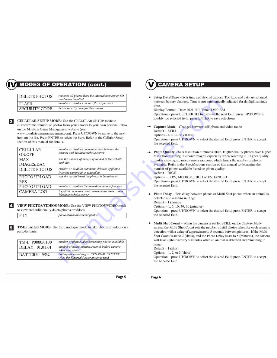 Moultrie GAMESPY I65 Instructions Manual Download Page 4