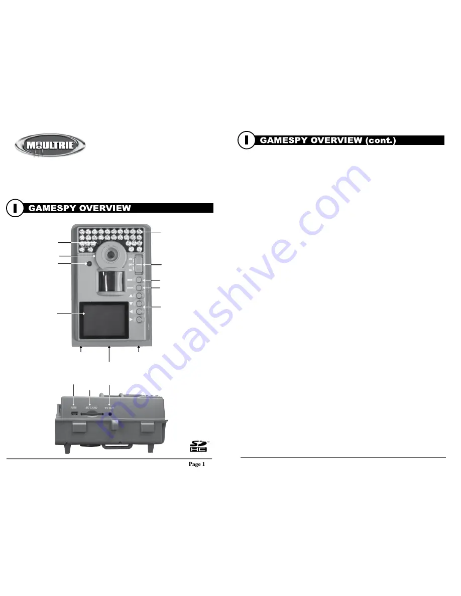 Moultrie GAMESPY M100 Скачать руководство пользователя страница 1