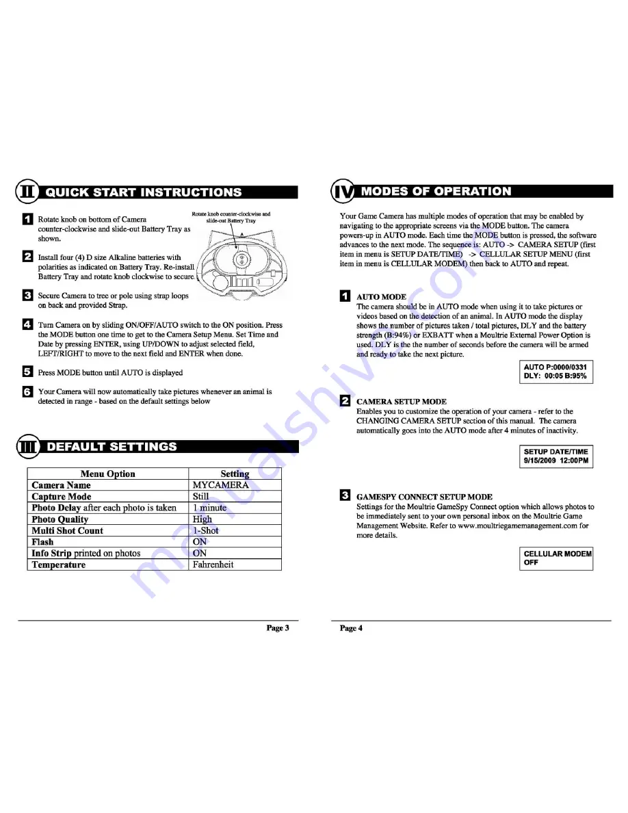 Moultrie I45 User Manual Download Page 2